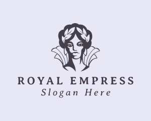 Empress - Woman Goddess Laurel Wreath logo design