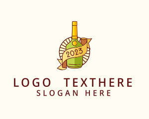 Wine Tasting - Retro Liquor Icon logo design