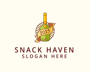 Retro Liquor Icon logo design