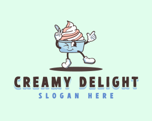 Yogurt - Wink Sundae Cup logo design