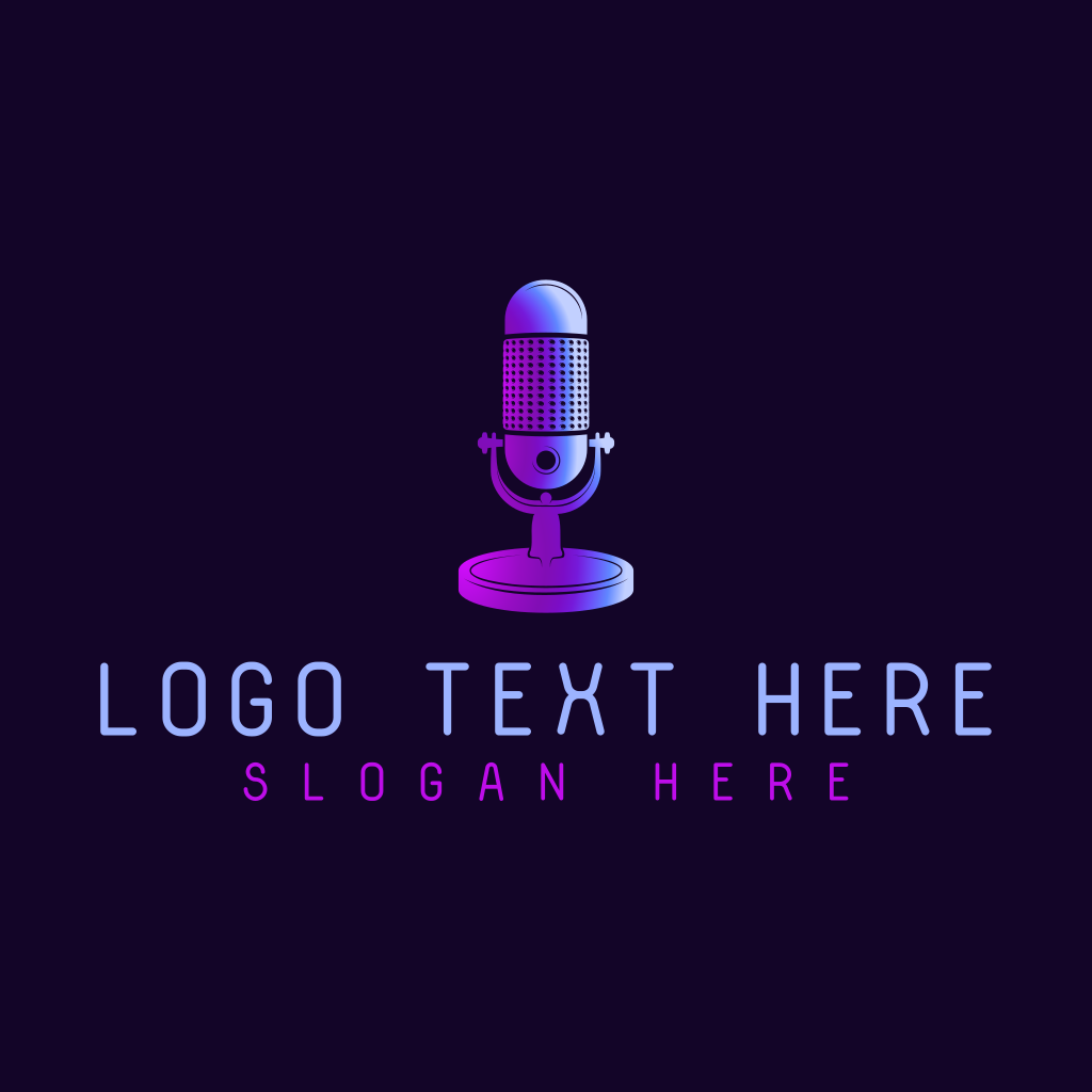 Audio Podcast Microphone Logo | BrandCrowd Logo Maker