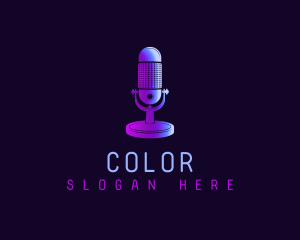 Podcast - Audio Podcast Microphone logo design