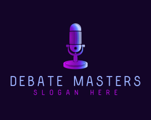 Debate - Audio Podcast Microphone logo design