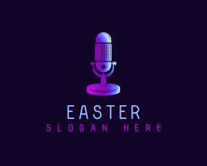 Singer - Audio Podcast Microphone logo design