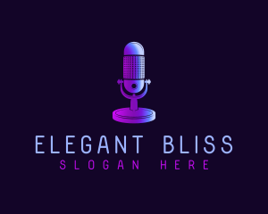 Streaming - Audio Podcast Microphone logo design