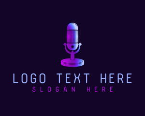 Forum - Audio Podcast Microphone logo design