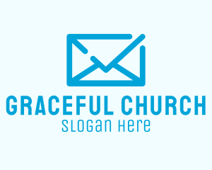 Check Box - Simple Envelope Mail Checkmark logo design