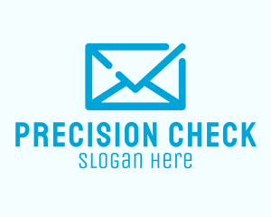 Simple Envelope Mail Checkmark logo design