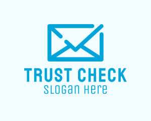 Verify - Simple Envelope Mail Checkmark logo design