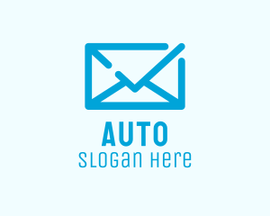 Office - Simple Envelope Mail Checkmark logo design