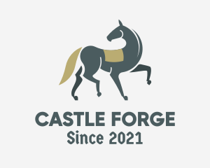 Medieval Prancing Horse logo design