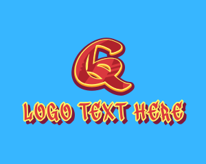 Letter Q - Graffiti Art Letter Q logo design