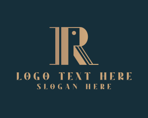 Interior Designer - Upscale Hotel Art Deco Letter R logo design