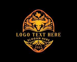 Cow - Texas Bull Farm logo design