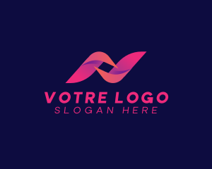 Laboratroy - Digital Wave Multimedia Letter N logo design