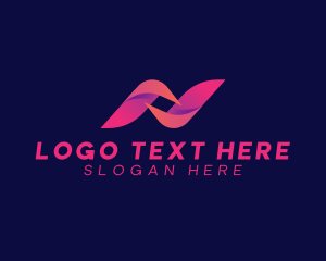 Consulting - Digital Wave Multimedia Letter N logo design