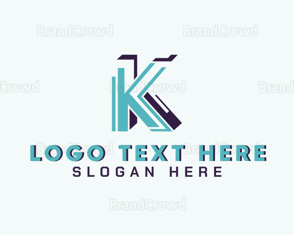 Industrial Steel Structure Letter K Logo