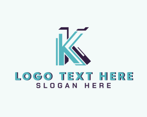 Engineer - Industrial Steel Structure Letter K logo design