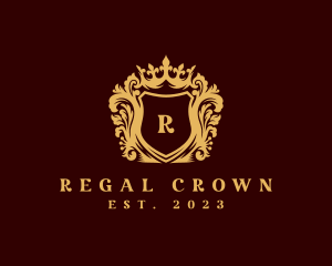 Regal Crown Shield logo design