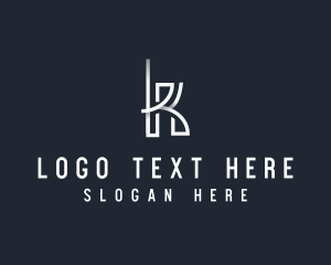 Black And White - Creative Studio Letter K logo design