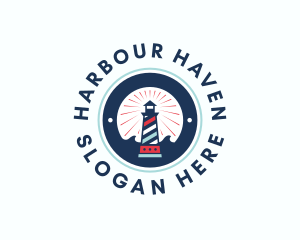 Harbour - Lighthouse Beacon Tower logo design