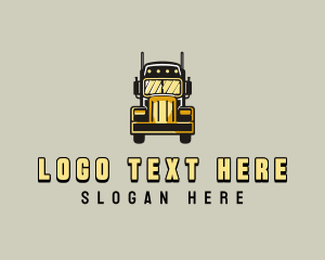 Logistics - Trailer Truck Transport logo design