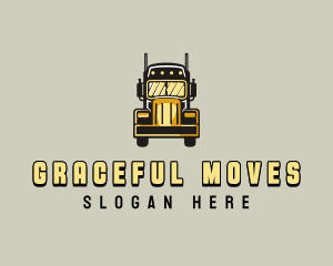 Trailer Truck Transport logo design