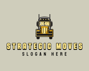 Trailer Truck Transport logo design