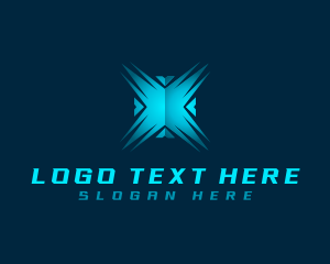 Database - Gaming Tech Letter X logo design