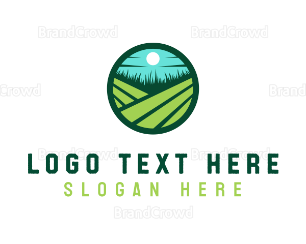 Environment Grass Field Logo