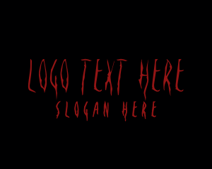 Horror - Scary Horror Wordmark logo design