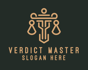 Judge - Court Judge Scale logo design