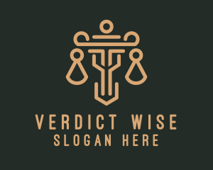 Judge - Court Judge Scale logo design