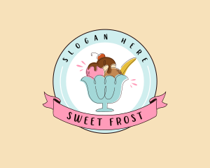 Ice Cream Gelato Dessert logo design