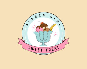 Ice Cream Gelato Dessert logo design