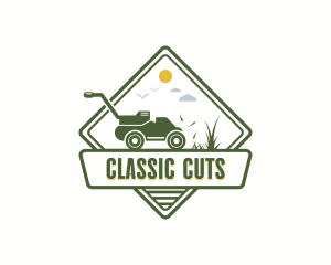 Lawn Mower Gardening logo design