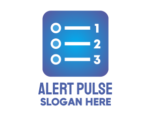 Notification - Blue List App logo design