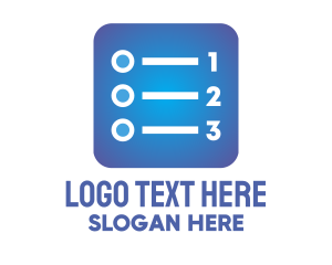 Reminder - Blue To Do List App logo design