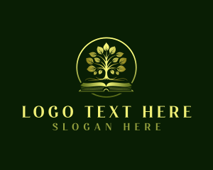 School - Tree Plant Book logo design