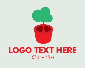 Cute - Cute Potted Plant logo design