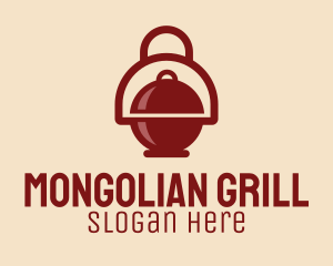 Round Barbecue Grill logo design