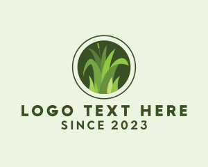 Leaf - Grass Lawn Maintenance logo design