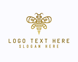 Hornet - Honey Bee Wings logo design