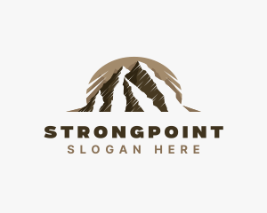 Campsite - Mountain Summit Hiking logo design
