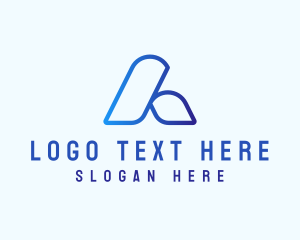 App - Digital Tech Letter A logo design