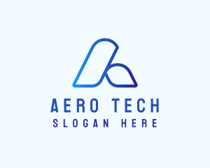 Digital Tech Letter A logo design