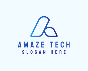 Digital Tech Letter A logo design