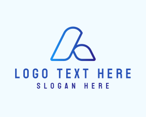 Connection - Digital Tech Letter A logo design