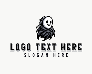 Scary - Spooky Phantom Ghost logo design