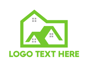 Modular - Green Box House logo design